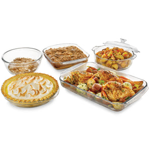Ensemble de 5 cocottes en verre Libbey Baker's Basics avec 1 couvercle