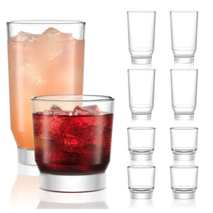 Juego de 8 vasos y rocas Libbey Merida