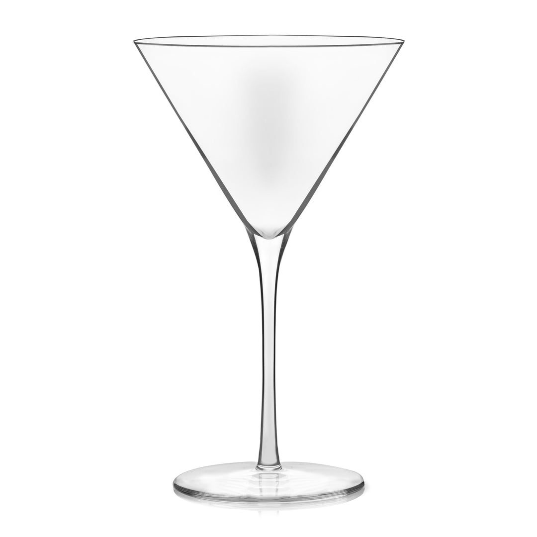 Flat, reinforced foot ensures stability while the tall stem adds balance and sophistication.