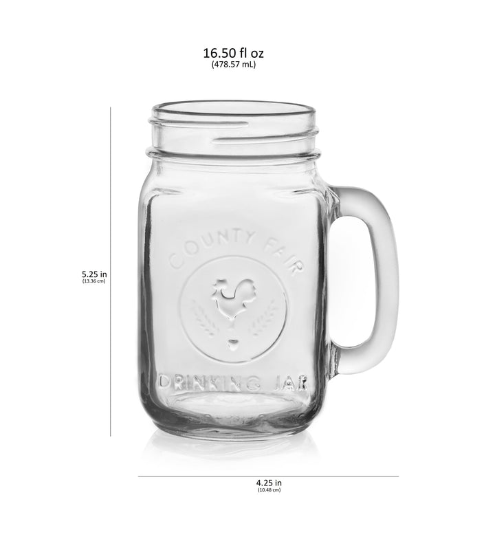 Bocaux en verre Libbey County Fair, 473 ml, lot de 12
