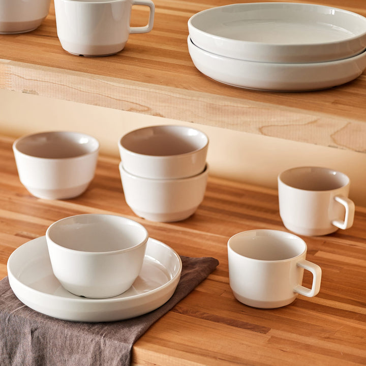 Stackable designs keep your dinnerware organized and save space in your pantry