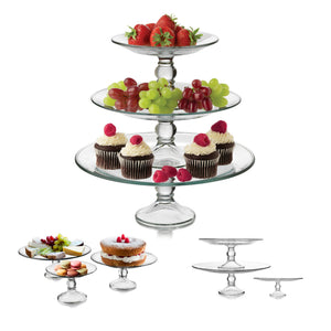 Libbey Selene 3 Tier Glass Footed Server Set