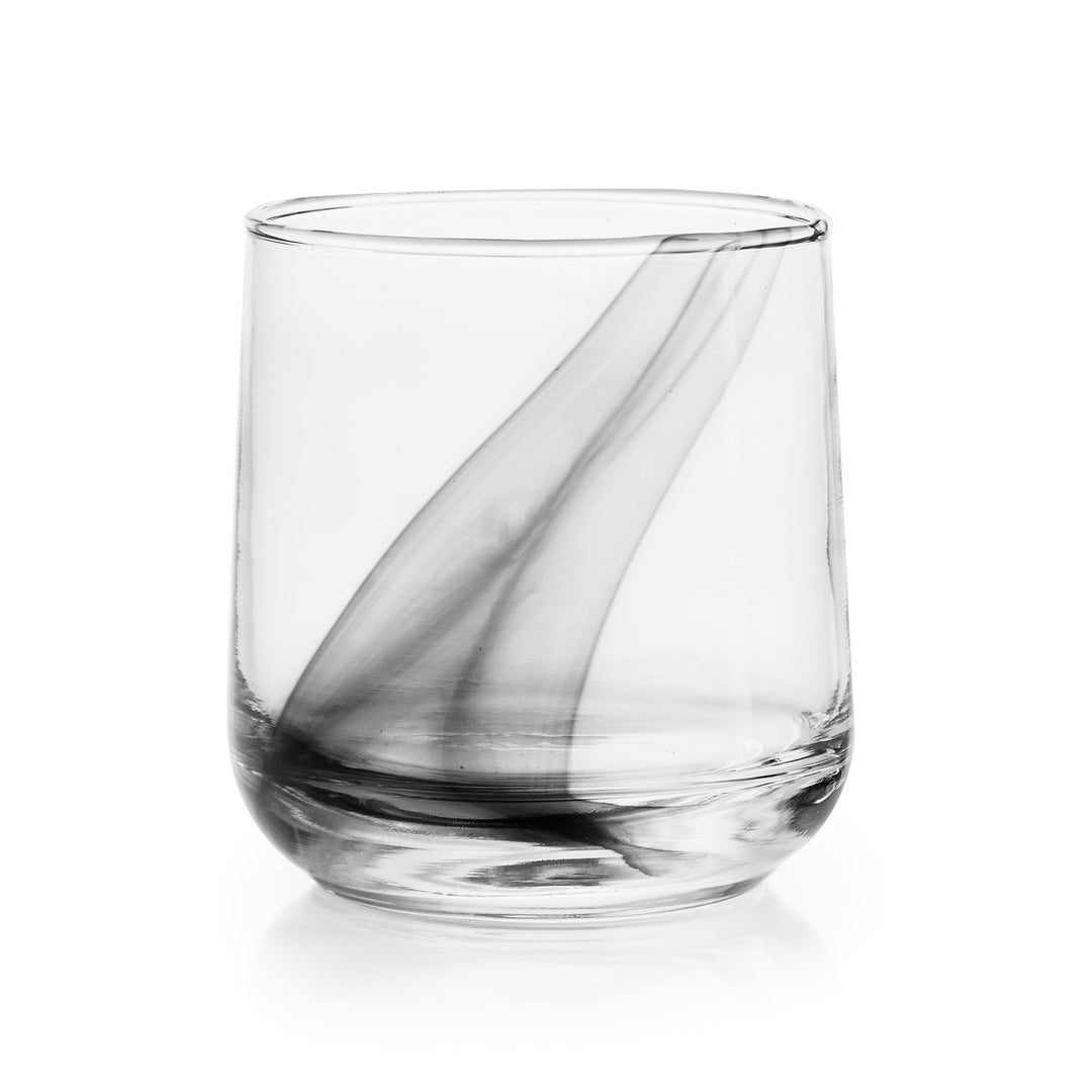 Libbey Ascent Black Ribbon Rocks Glasses, 13 ounce, Set of 8