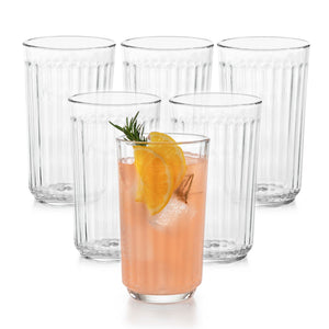 Vasos para beber con paneles de Libbey, 17 onzas, juego de 6