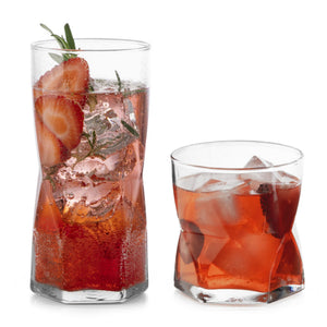 Juego de vasos y rocas Rhombus de 16 piezas de Libbey