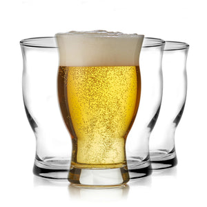 Libbey Craft Brews Nucleated Pint Beer Glasses, 16.75 ounce, Set of 4
