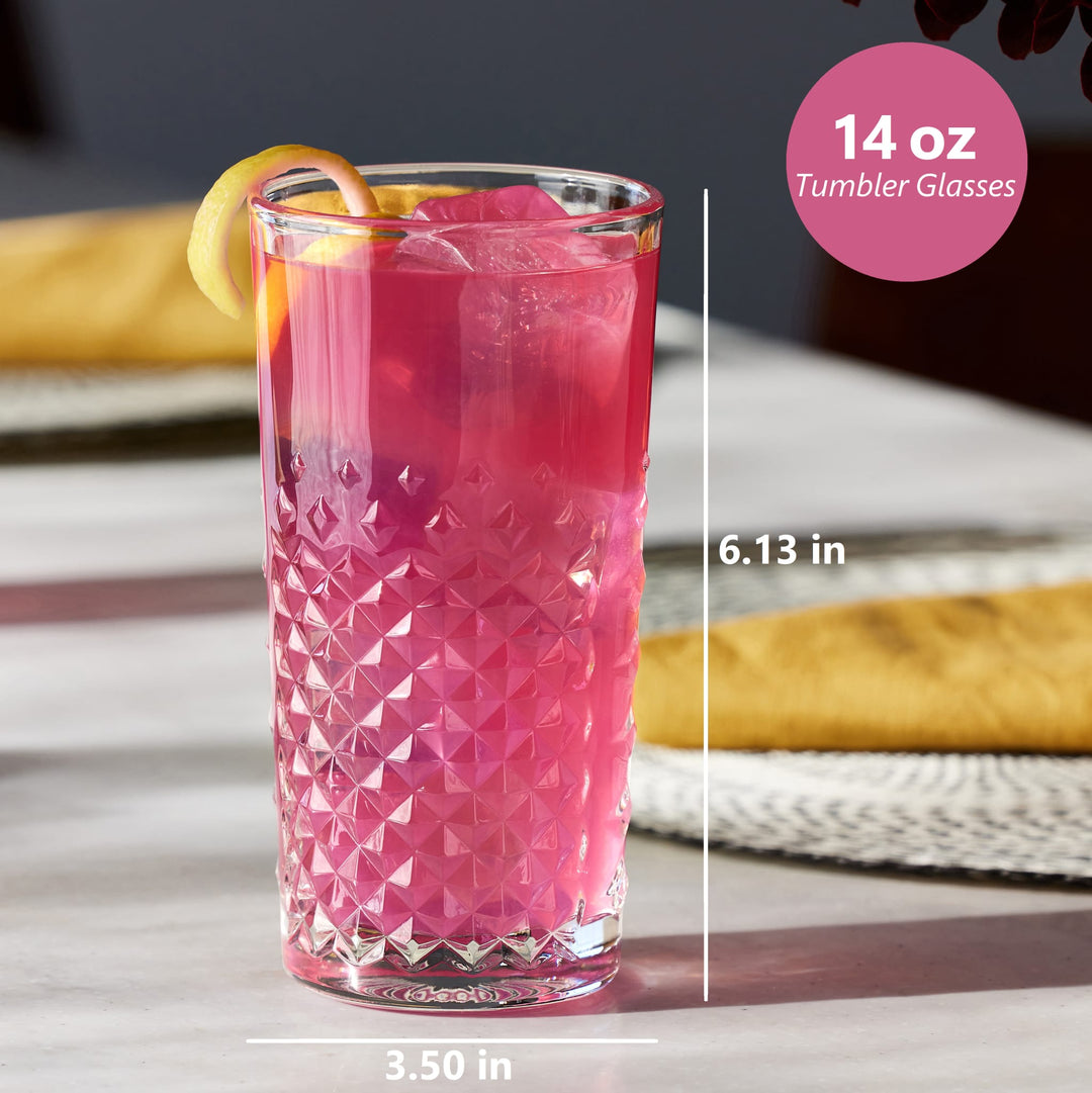 Vasos Libbey Carats, 14 onzas, juego de 4