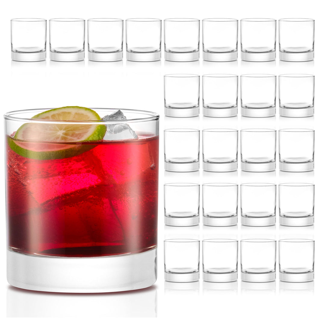Rocks glass has heavy base for added stability