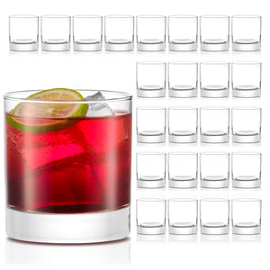 Libbey Heavy Base Rocks Glasses, 8 ounce, Set of 24