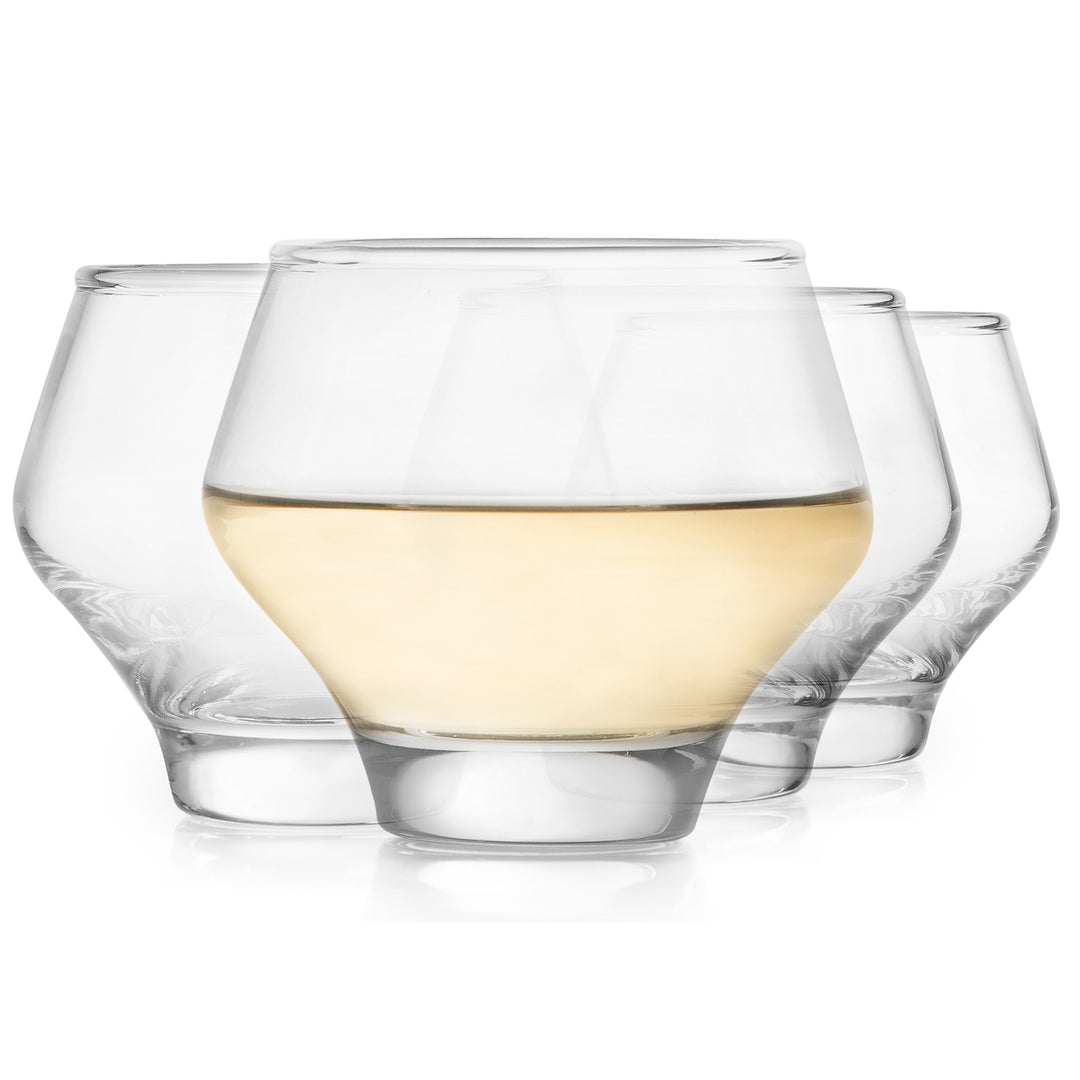 Premium Mezcal Copitas Set of 4: Gather around with friends and family, as you pour amber-hued Tequila or smoky Mezcal into these exquisite copitas. Feel the weight of the glass in your hand, the smoothness of its curves, and the warmth of the spirits it cradles. Let the aromas envelop your senses, transporting you to the agave fields of Mexico with every sip