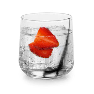Libbey Ascent Black Ribbon Rocks Glasses, 13 ounce, Set of 8