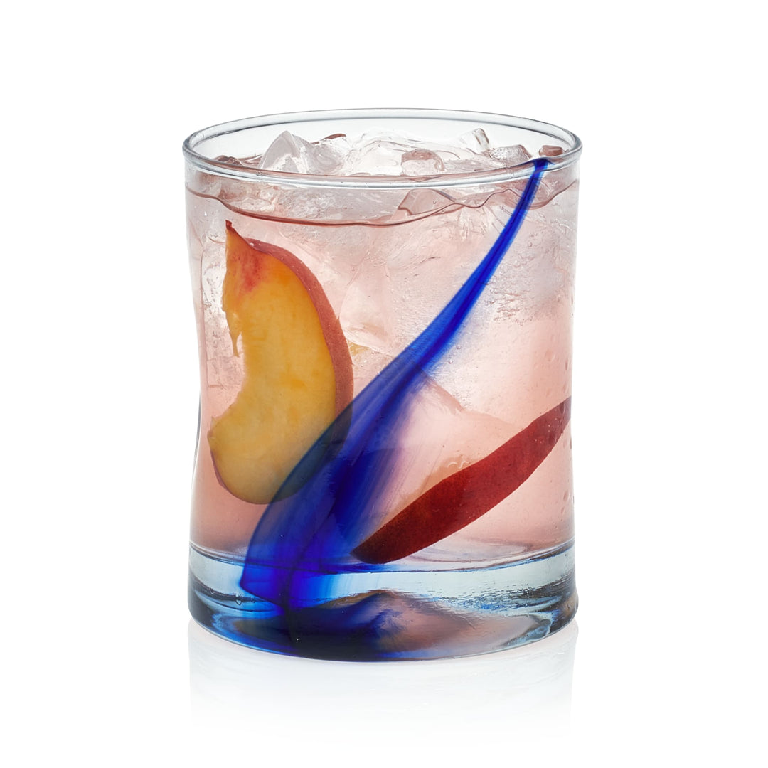 Vasos grandes Libbey Blue Ribbon Impressions Rocks, 12.5 onzas, juego de 8