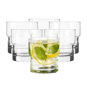 Vasos Old Fashioned dobles apilables Libbey Newton, 12 onzas, juego de 6