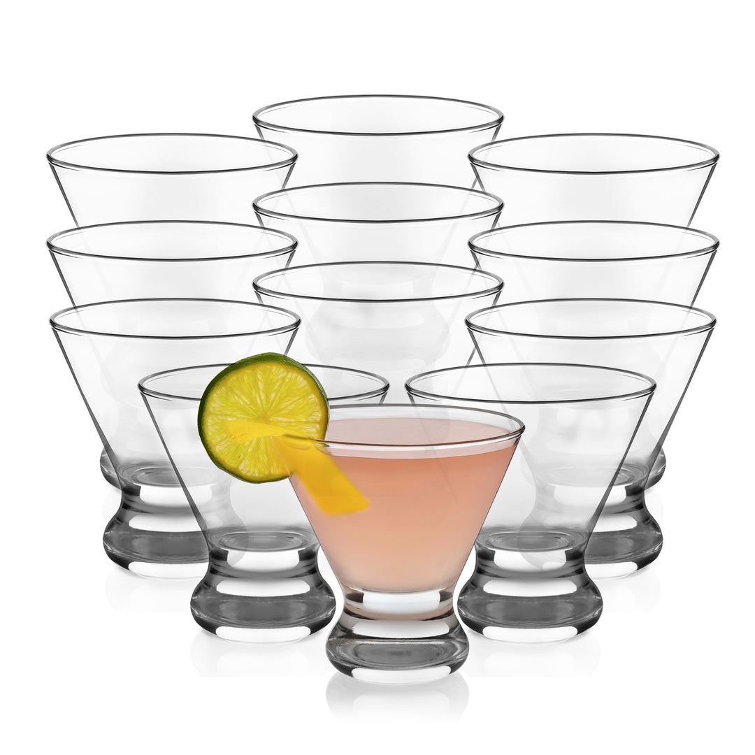 Classic cosmopolitan design perfect for cocktails, creative appetizers, and stylish desserts