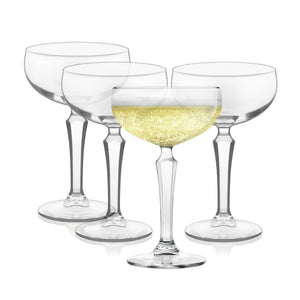 Libbey Capone Speakeasy Coupe Cocktail Glasses, 8.6 ounce, Set of 4