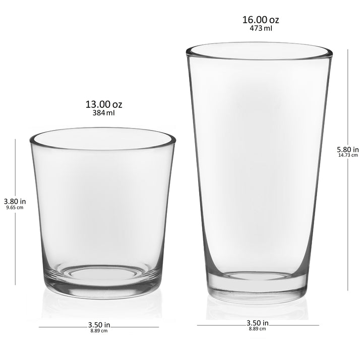 Libbey Preston 16 Piece Tumbler and Rocks Glass Set