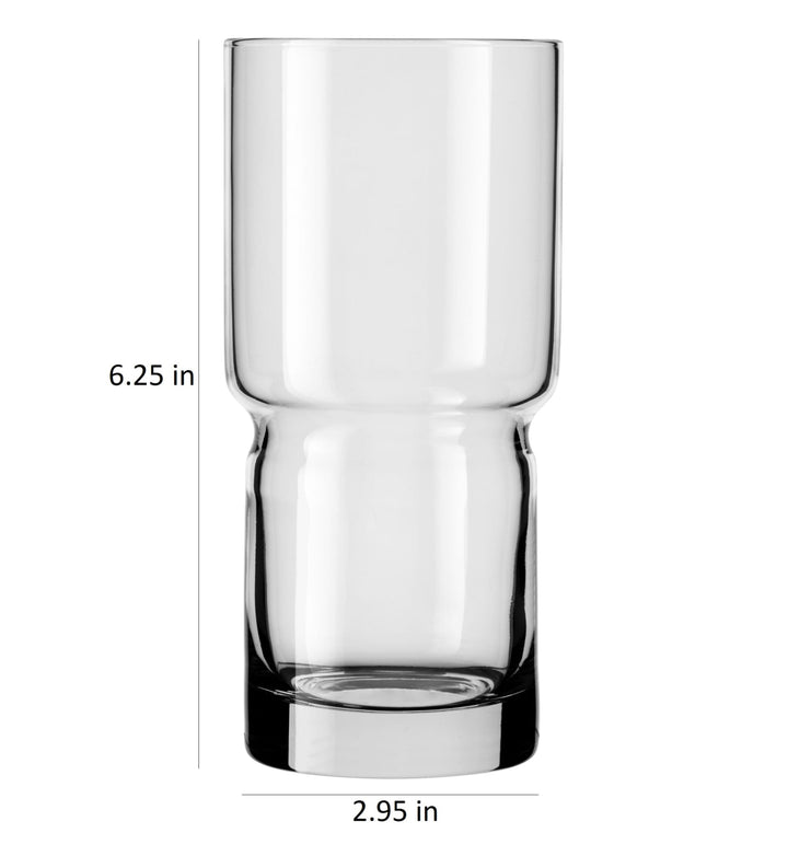 Libbey Newton Stackable Tumbler Glass, 16 ounce, Set of 6