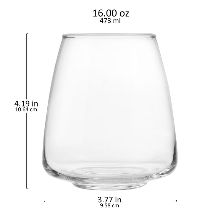 Verres à vin tout usage coniques empilables sans pied Libbey, 473 ml, lot de 6
